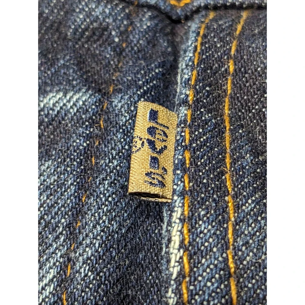 Vintage Levis Acid Wash Denim Trucker Jacket Corduroy Collar USA XL 75073-0227 - Picture 4 of 16